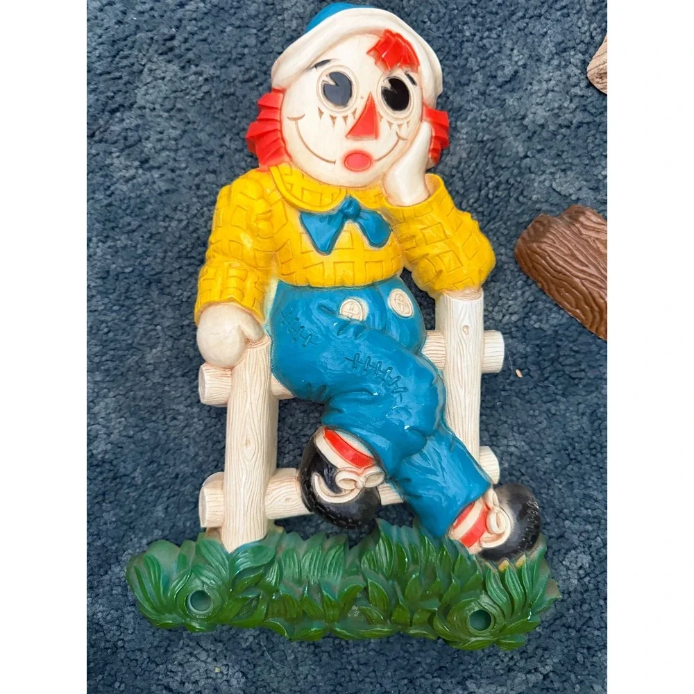 Vintage Raggedy Ann Andy Wall‎ Decor Set 3pc Multicolor Good  Art 1977